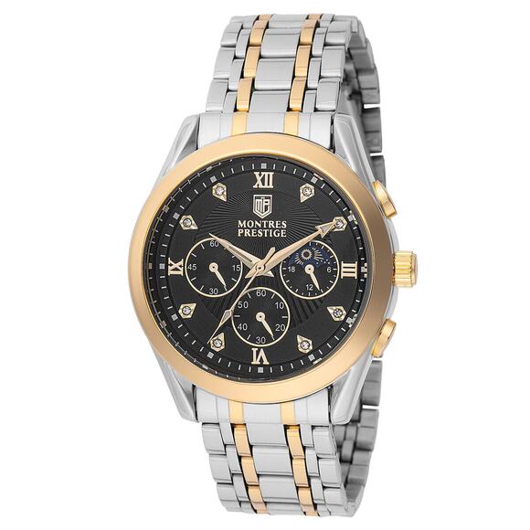 INVICTA X MONTRES PRESTIGE DIAMOND DIAL MOON-PHASE 40MM QUARTZ WATCH - Picture 1 of 2